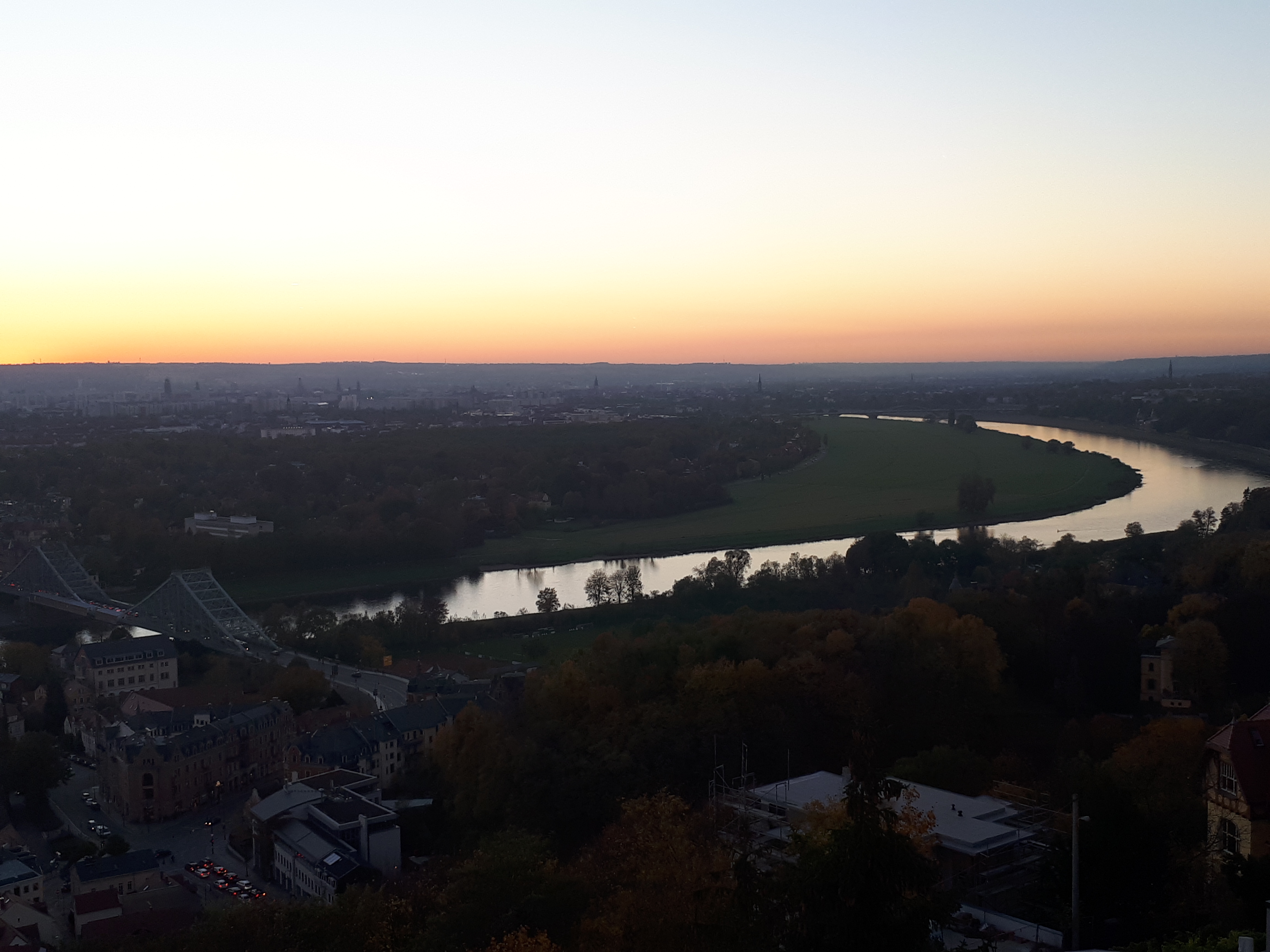 Aussicht auf Dresden von der Schwebebahn