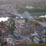 Blick auf Dresden Loschwitz mit Blauen Wunder